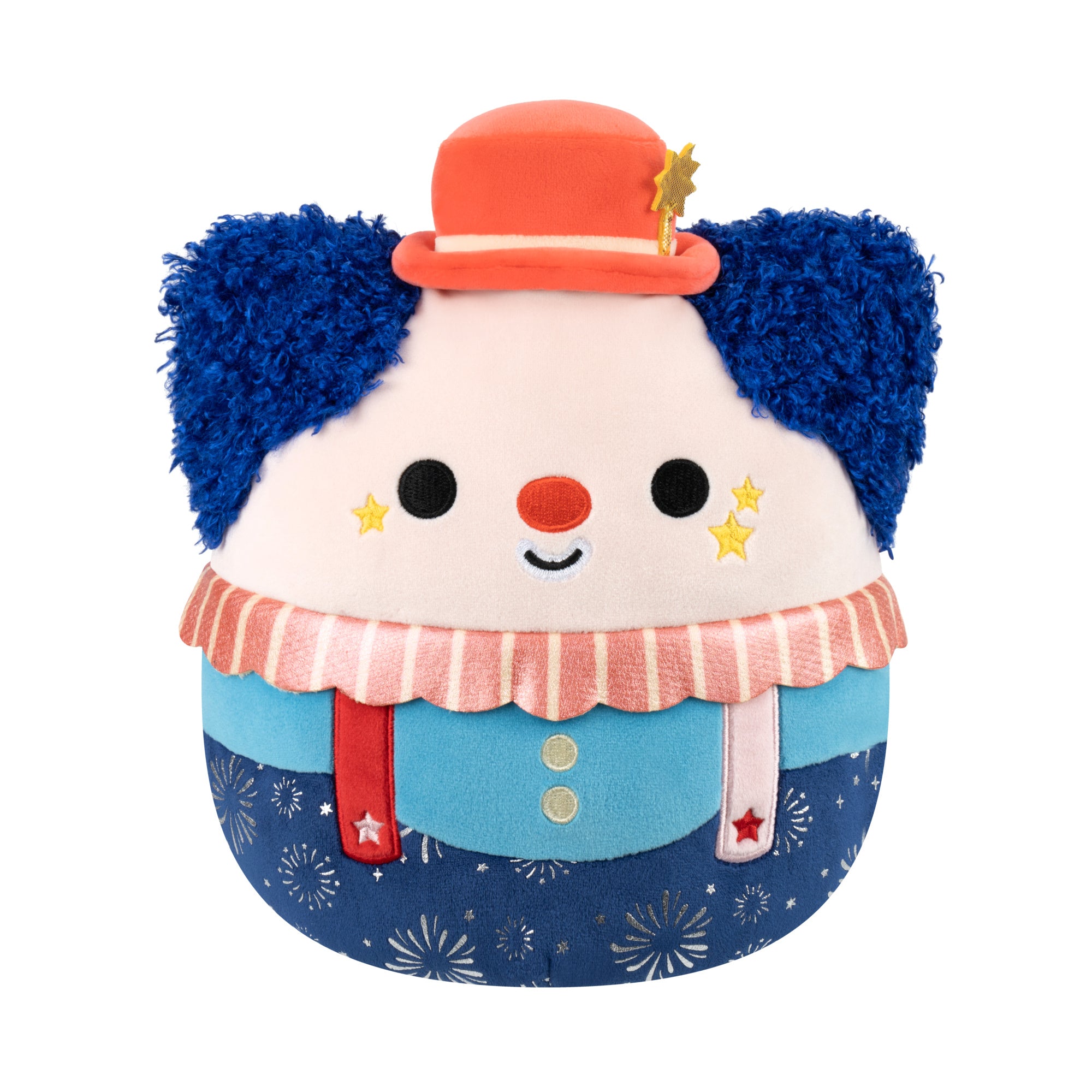 SQCR09722_Little-Plush_8in-Squishmallows_Macaroni_Firework-Clown-with-Blue-Hair-and-Red-Hat_SELECT-SERIES_DTC_OPF.jpg