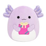 Squishmallows 12" Monica the Purple Axolotl Holding Present | Jazwares