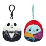 Squishmallows 3.5-Inch Disney Jack Skellington and Sally Clip 2-Pack | Jazwares