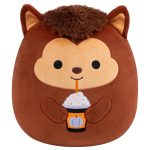 Squishmallows 12" Wade the Brown Werewolf Holding Purple Frappe | Jazwares